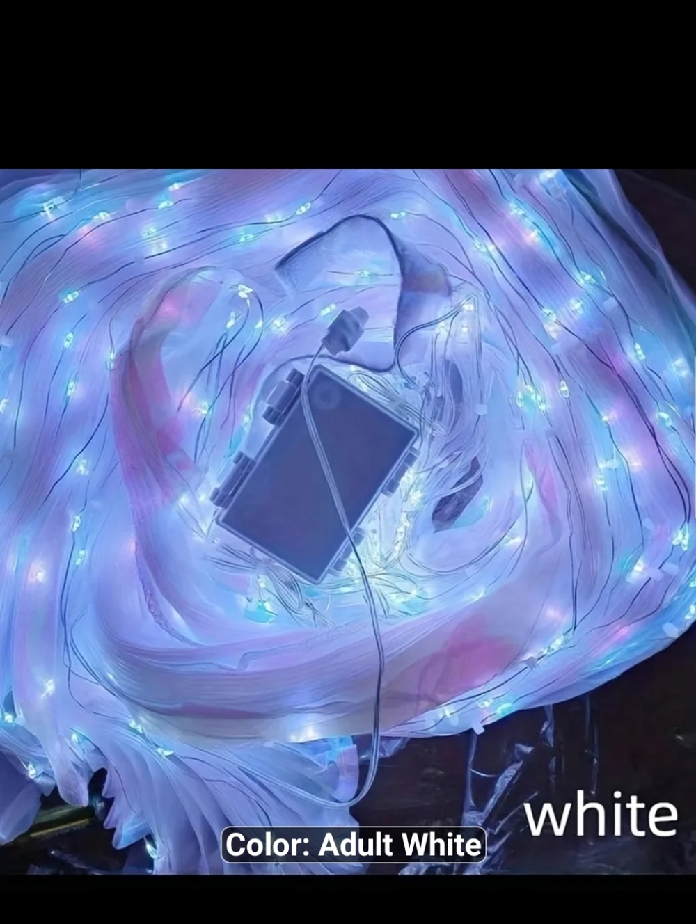 NEW LED ANGEL WINGS Abdominal Dance Wings, Lights It Is White Or MULTI COLOR!!! - Picture 6 of 16